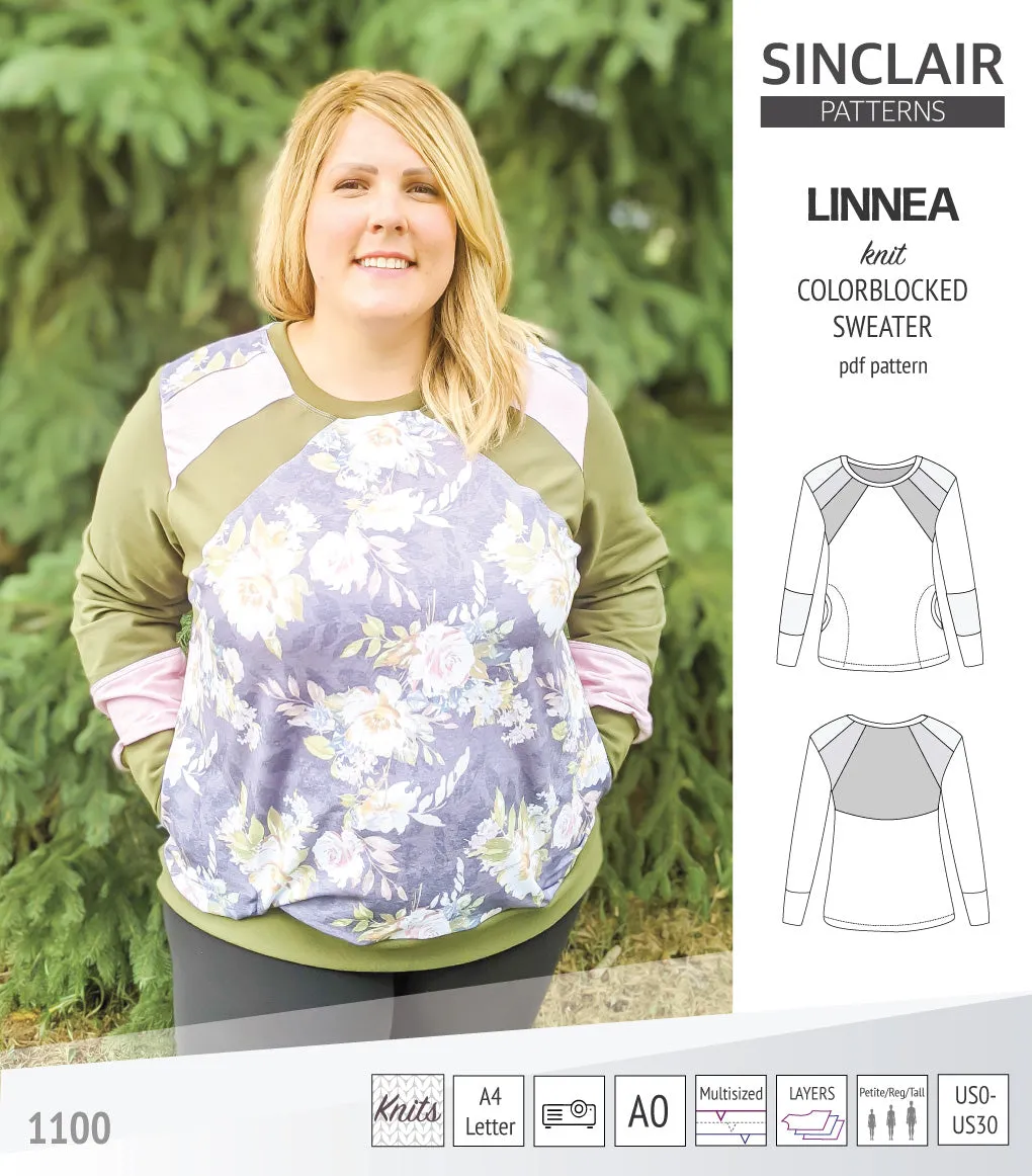Linnea colorblocked sweater (PDF)