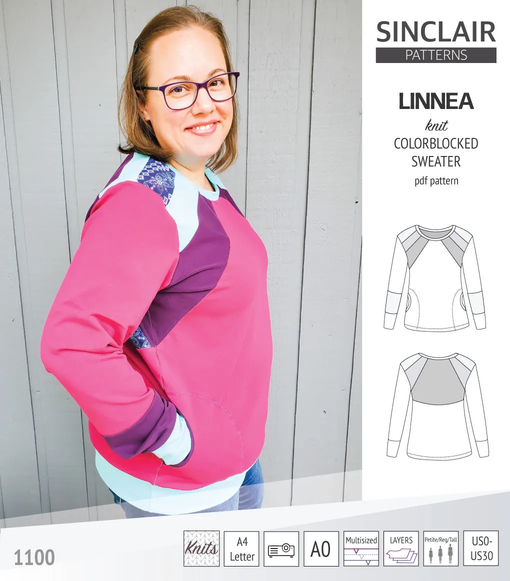 Linnea colorblocked sweater (PDF)