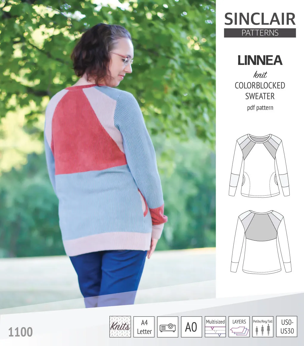 Linnea colorblocked sweater (PDF)