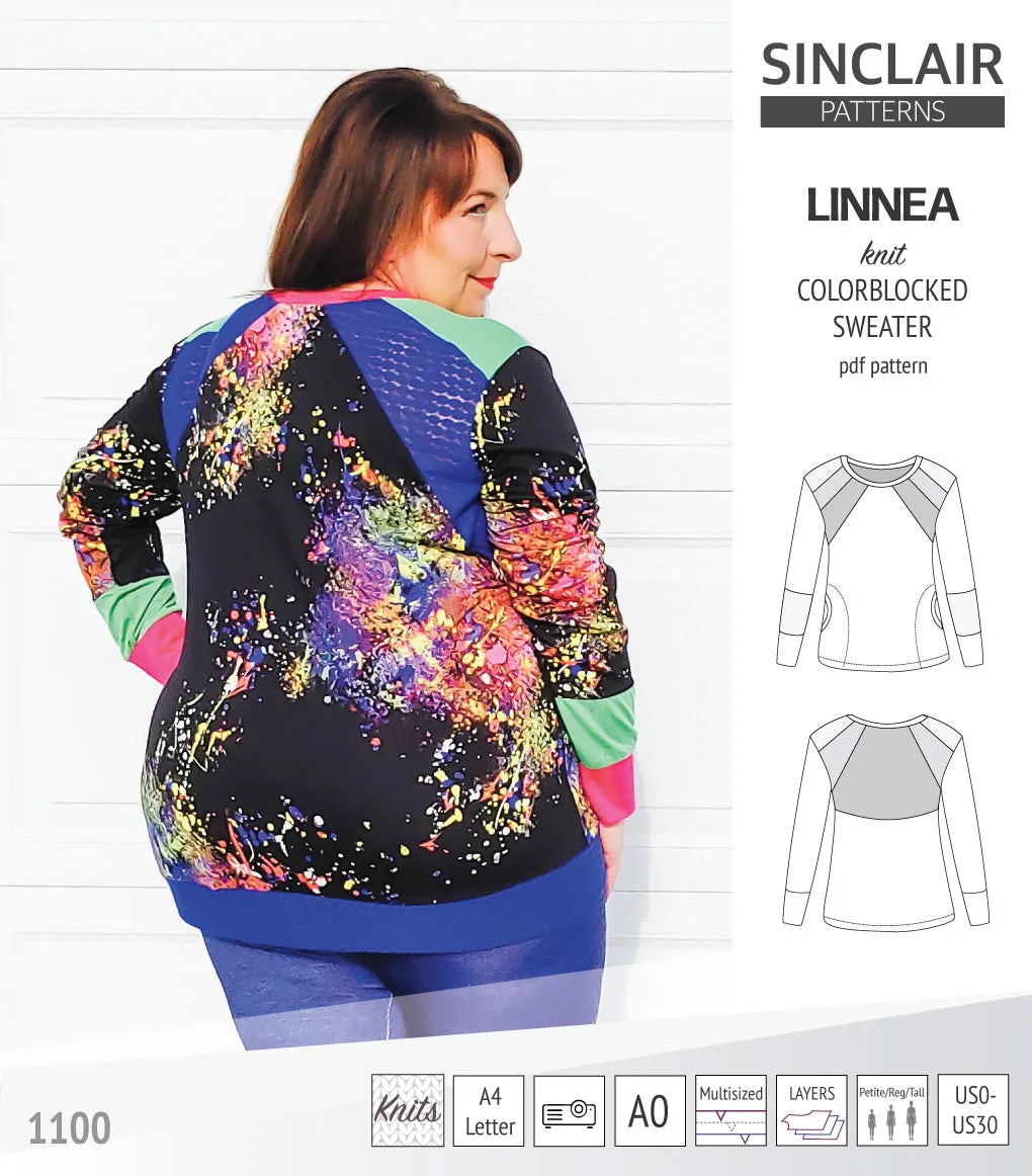 Linnea colorblocked sweater (PDF)