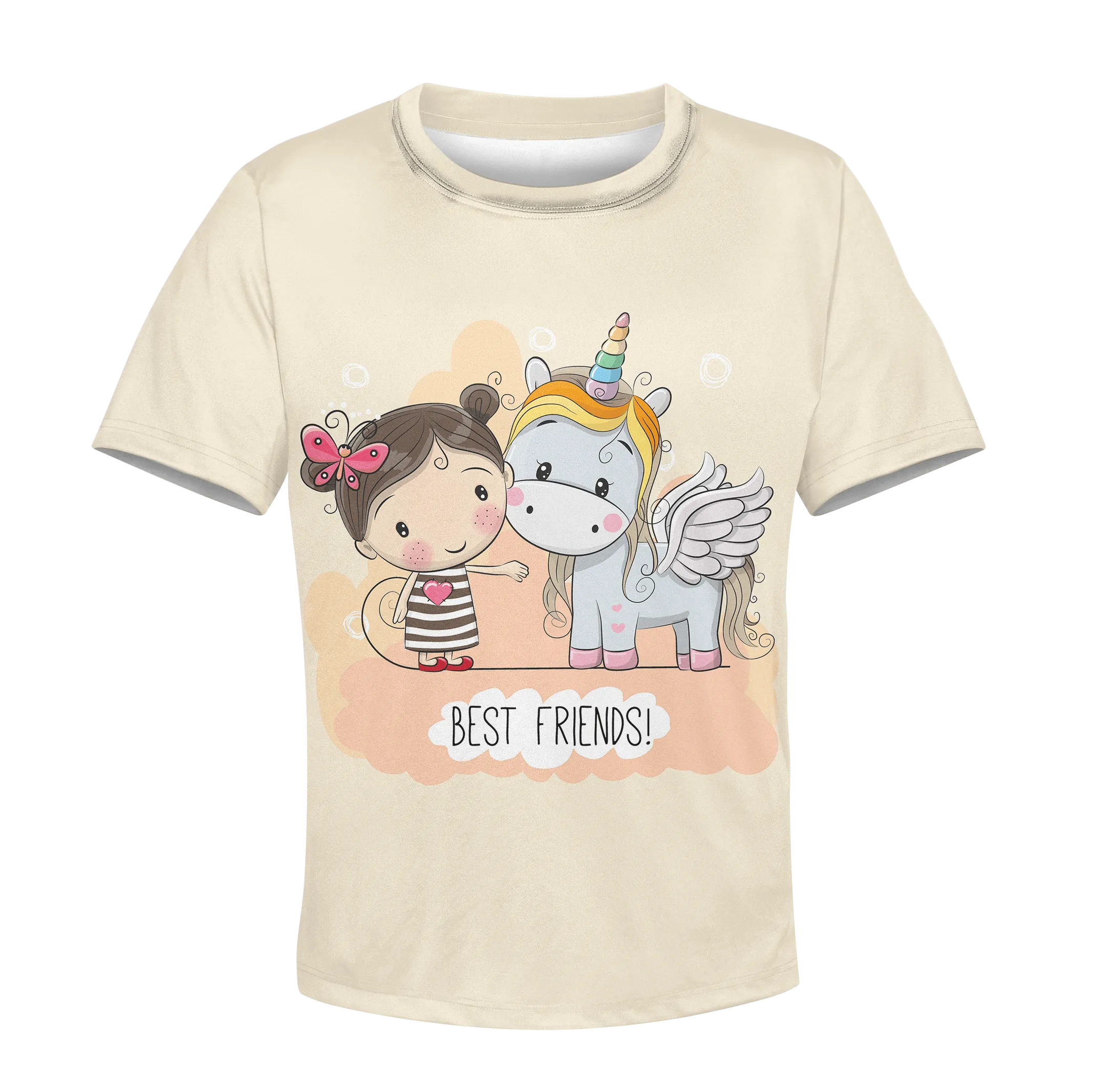 Little Girl And Unicorn Are Best Friends Custom Cosplay Kid Hoodie