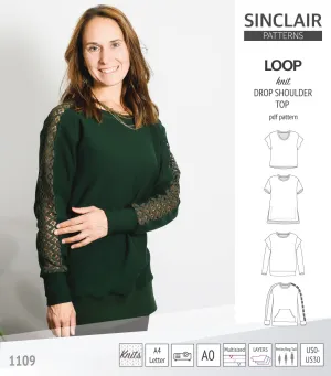 Loop drop shoulder knit top (PDF)