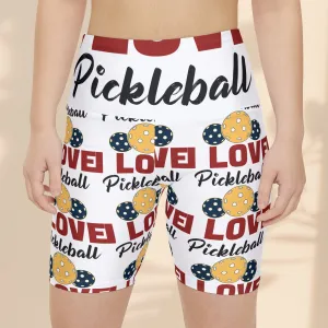 Love Pickleball Women's Workout Shorts - Fun & Stylish Athletic Wear