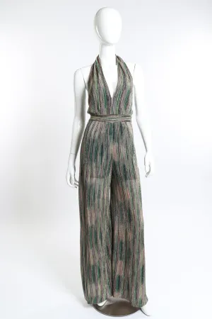 Lurex Halterneck Jumpsuit