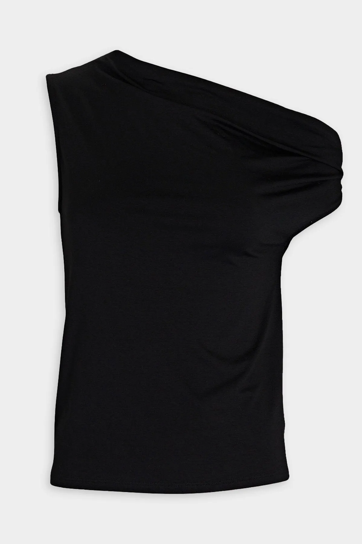 Luxe Knit Exposed Shoulder Easy Top in Black