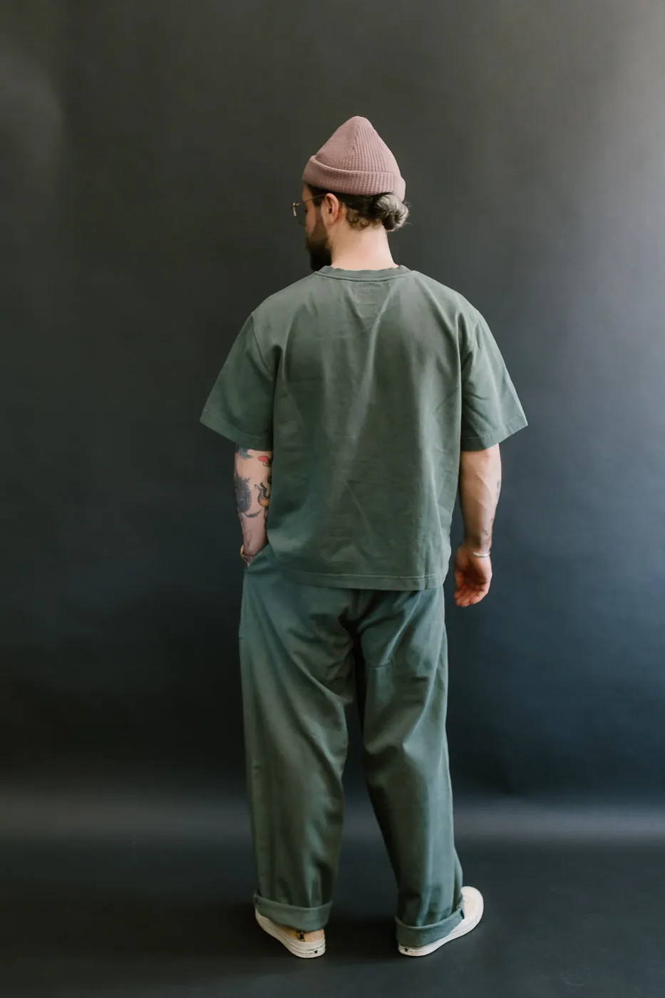 M-J-0003 - Reformer Pants Twill Jersey - Forest Green