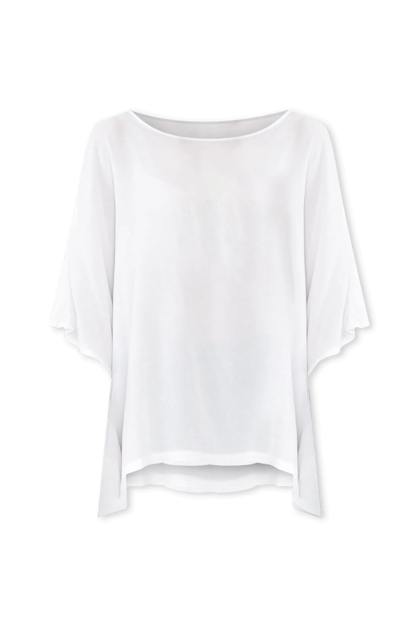 Mali White Drape Top