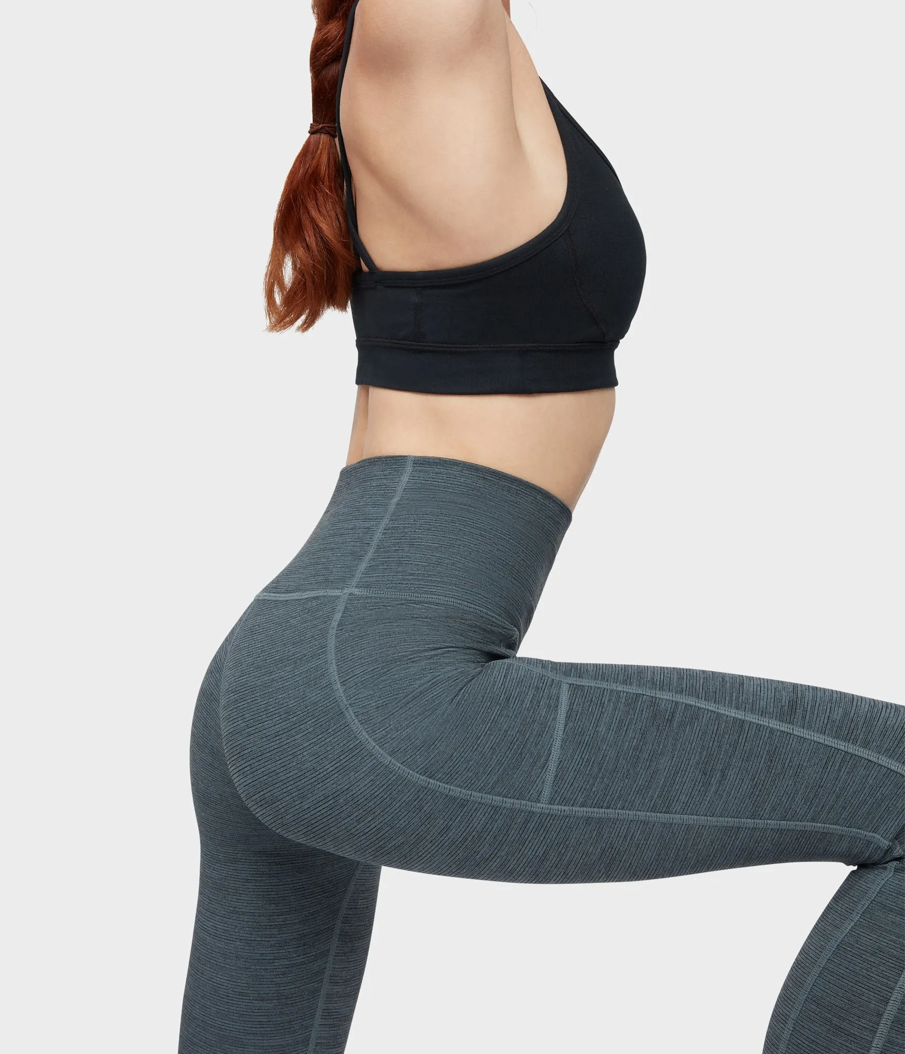 Manduka Apparel - Women's Essential Pocket Legging - Green IVY Melange