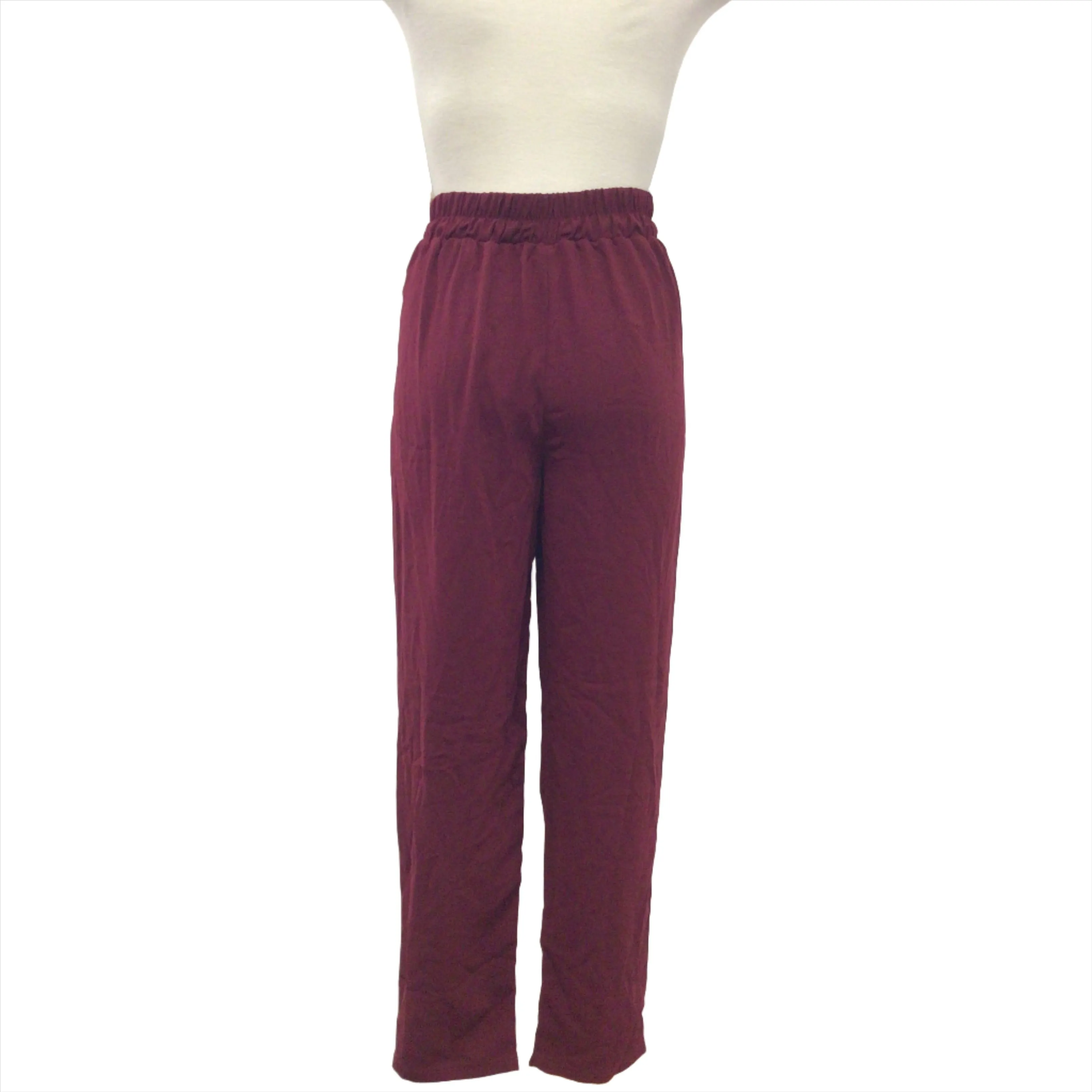 Maroon Front Tie Contemporary pants