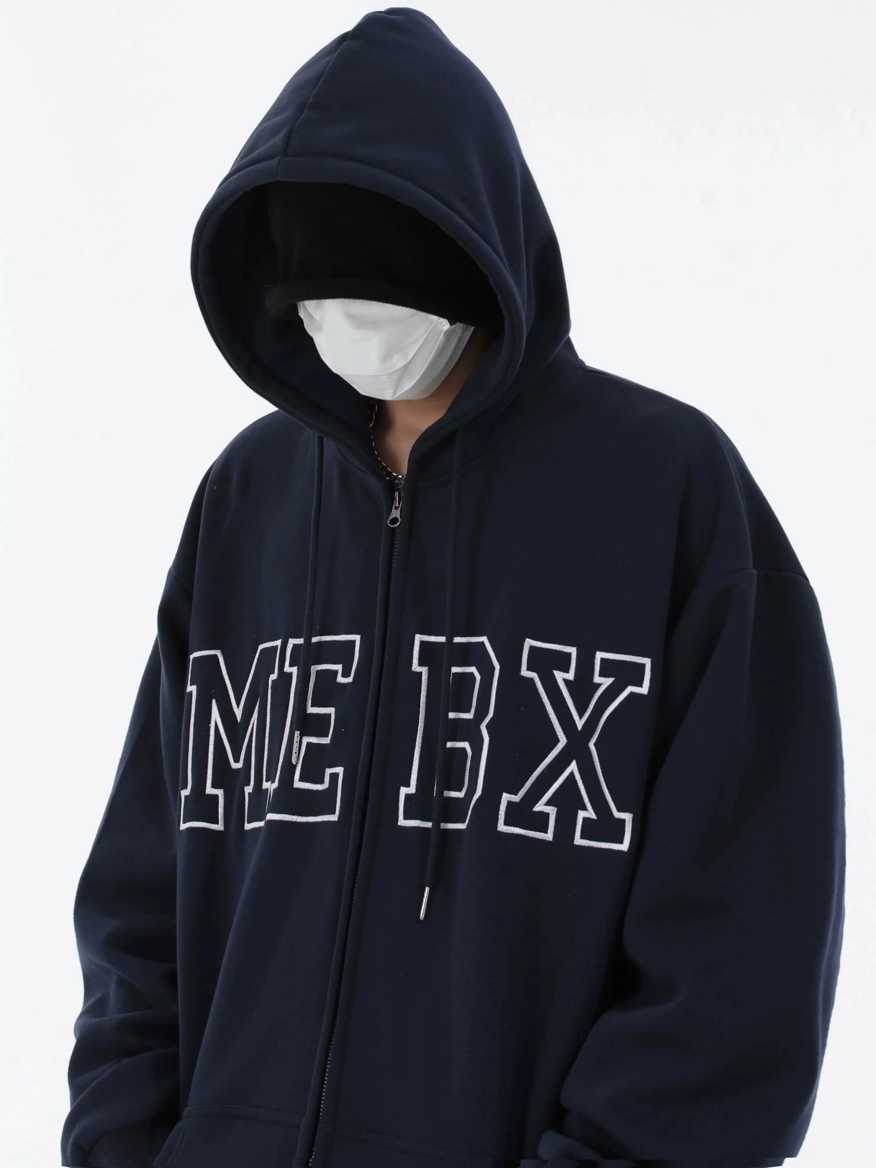 MEBX Logo Zip-Up Hoodie Sweatshirt