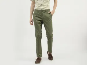 Men Solid Slim Fit Trousers