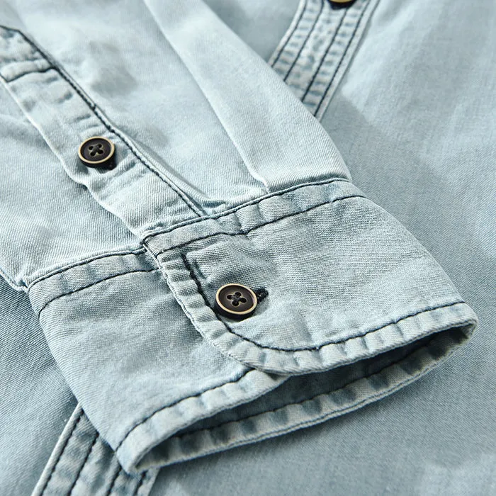 Men's Long Sleeve Denim Shirt