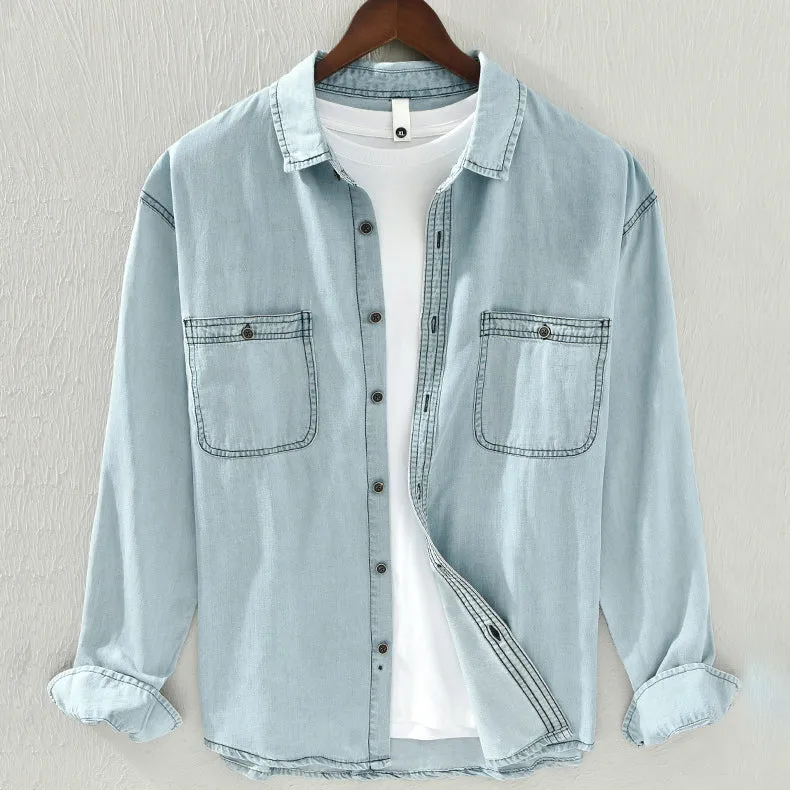Men's Long Sleeve Denim Shirt