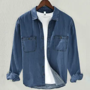 Men's Long Sleeve Denim Shirt