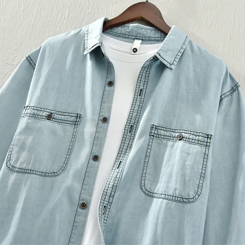 Men's Long Sleeve Denim Shirt