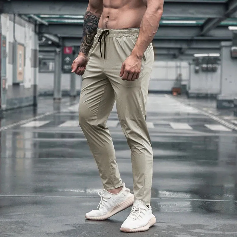 Men's Running Fitness Thin Sweatpants - Casual Outdoor Training Sport Long Pants, Jogging Workout Trousers for Bodybuilding