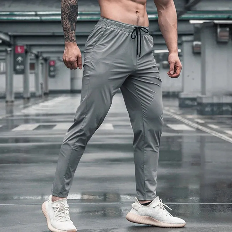 Men's Running Fitness Thin Sweatpants - Casual Outdoor Training Sport Long Pants, Jogging Workout Trousers for Bodybuilding