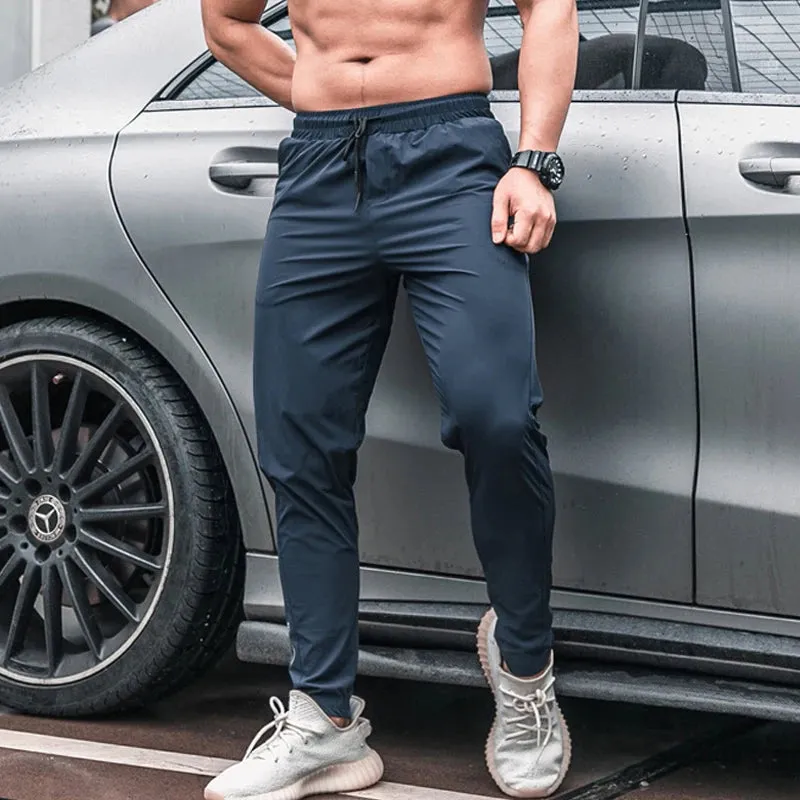 Men's Running Fitness Thin Sweatpants - Casual Outdoor Training Sport Long Pants, Jogging Workout Trousers for Bodybuilding