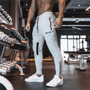 Men's Sweatpants - Gyms Fitness Sports Pants, Bodybuilding Joggers, Workout Trousers, Running Cotton Pencil Pants