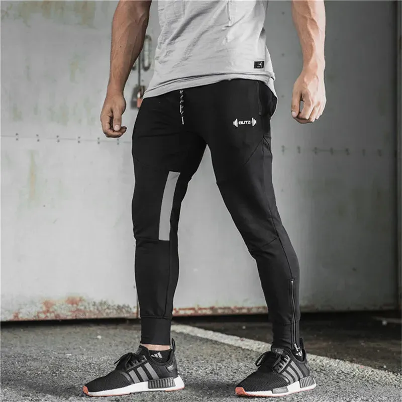 Men's Sweatpants - Gyms Fitness Sports Pants, Bodybuilding Joggers, Workout Trousers, Running Cotton Pencil Pants