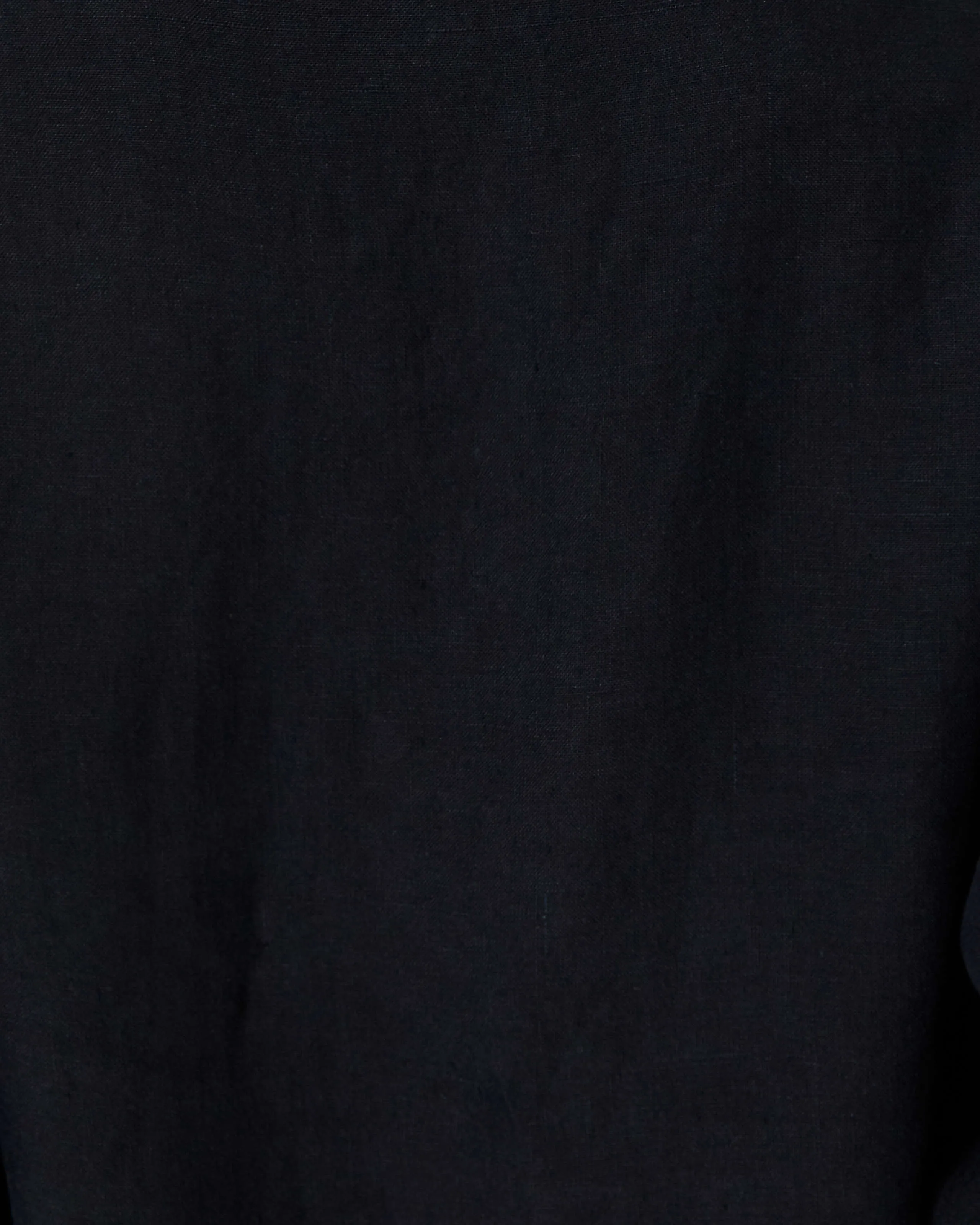 Mialeigh Elbow Sleeve Linen Top - Noir X Noir