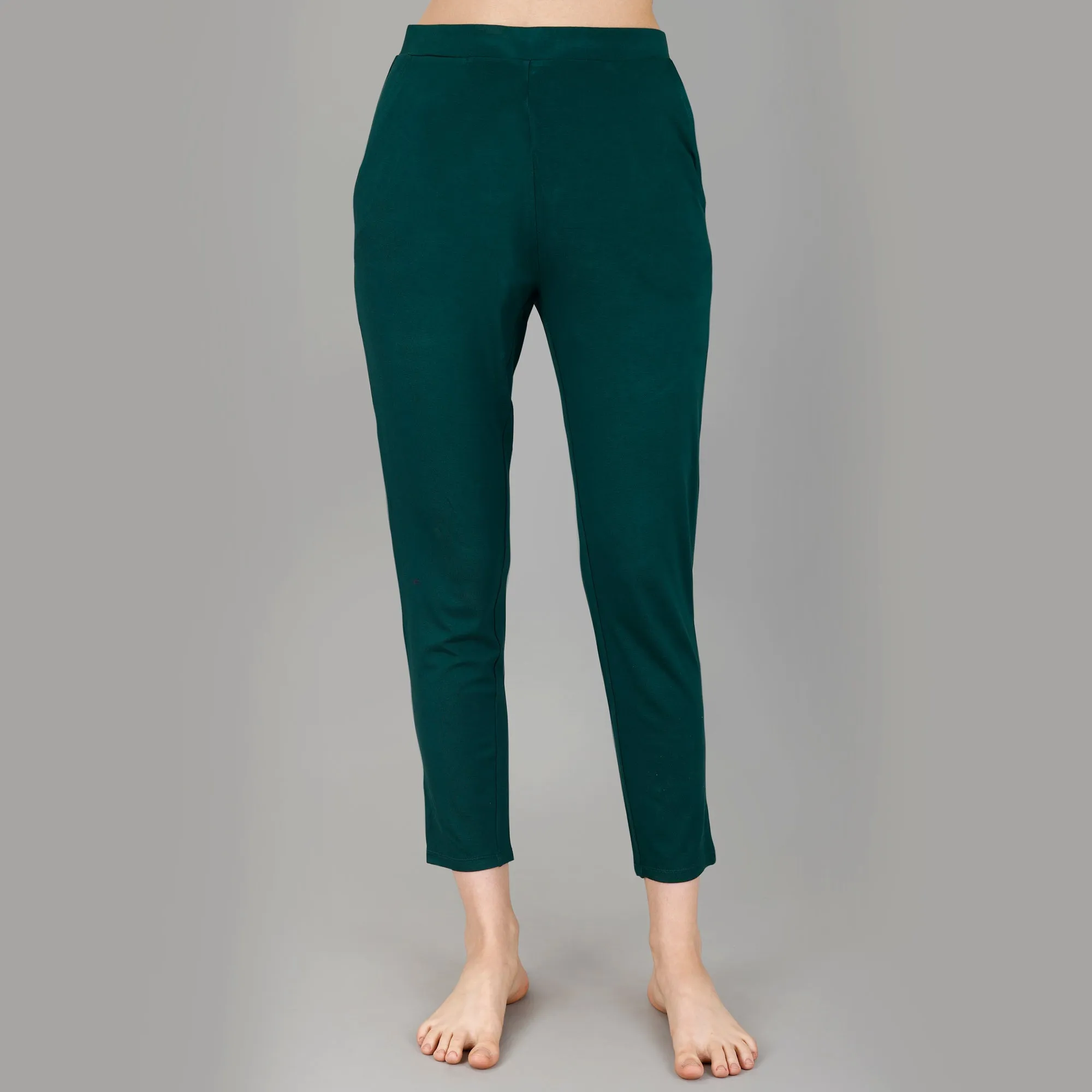 Mid Rise Ankle Length Supersoft Lounge Pants with Pockets