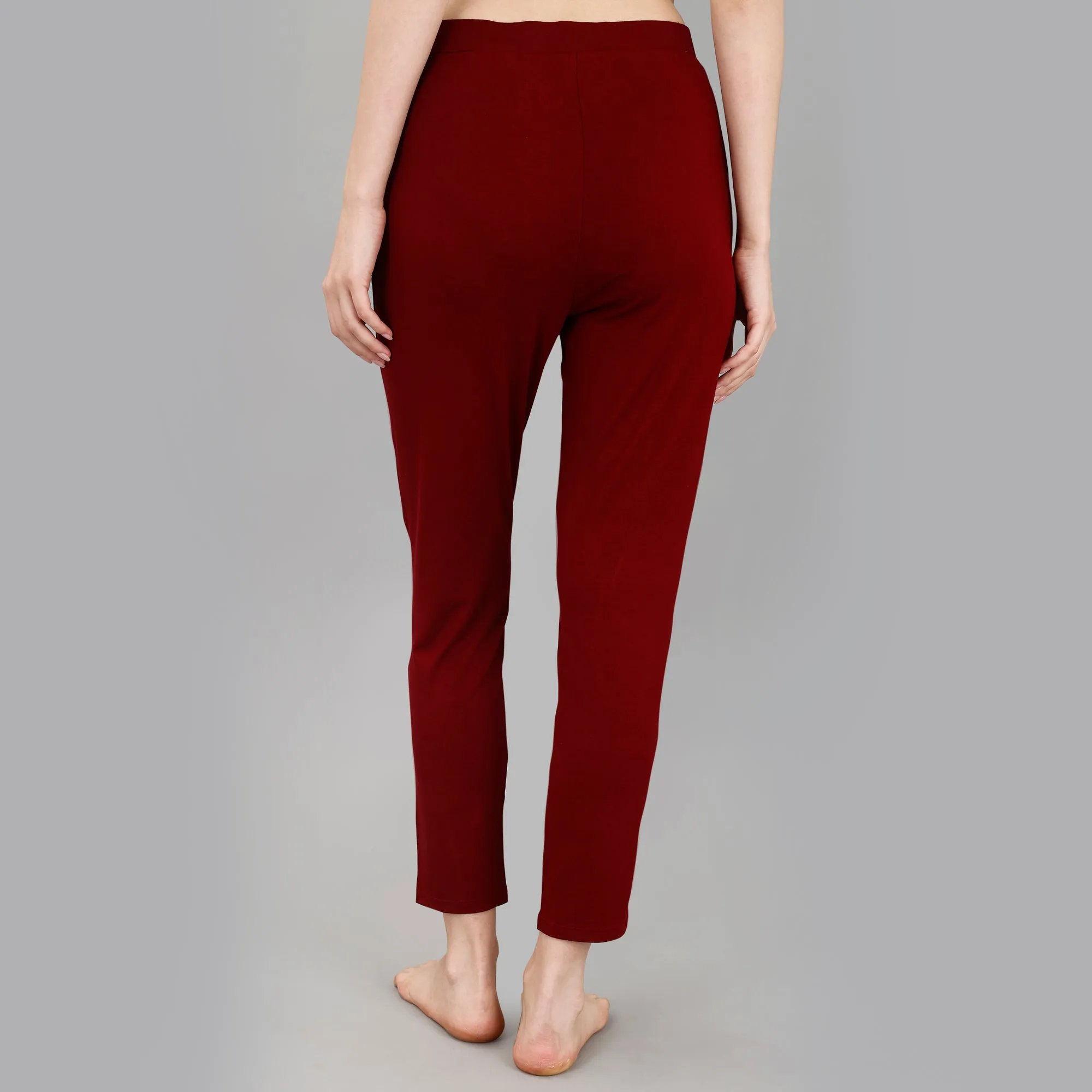 Mid Rise Ankle Length Supersoft Lounge Pants with Pockets