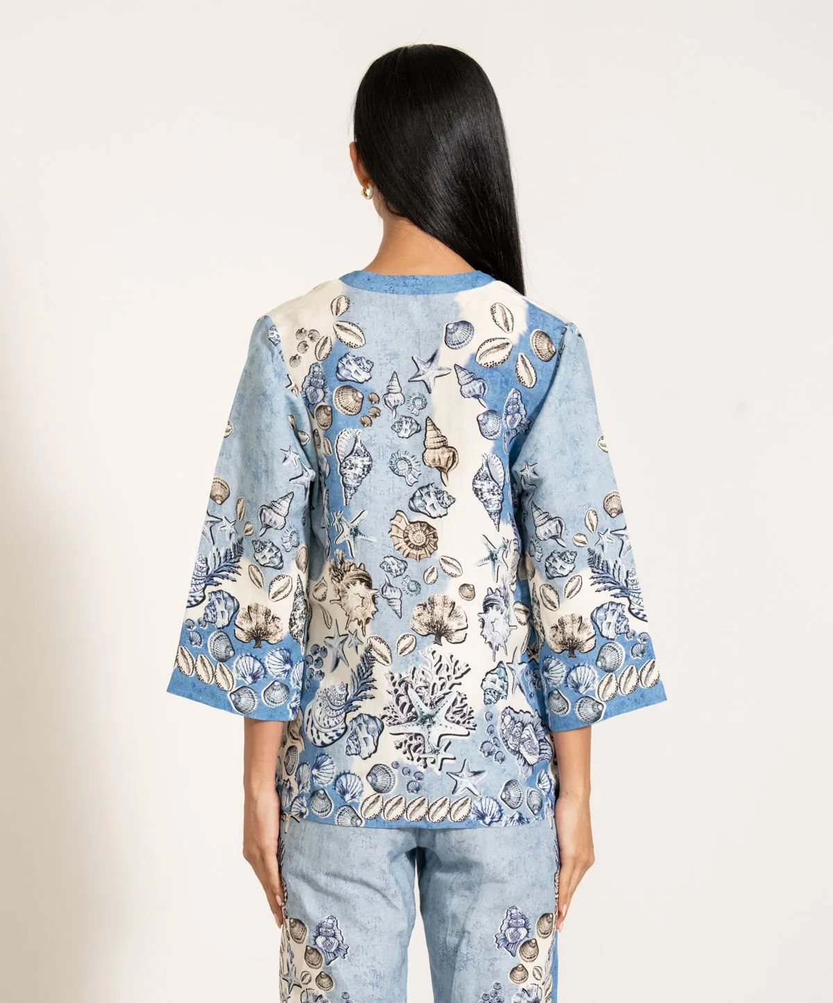 Miranda sky blue top