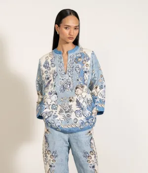 Miranda sky blue top