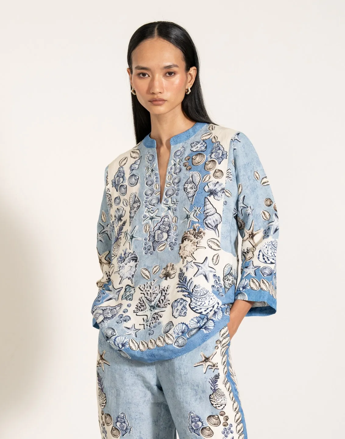 Miranda sky blue top