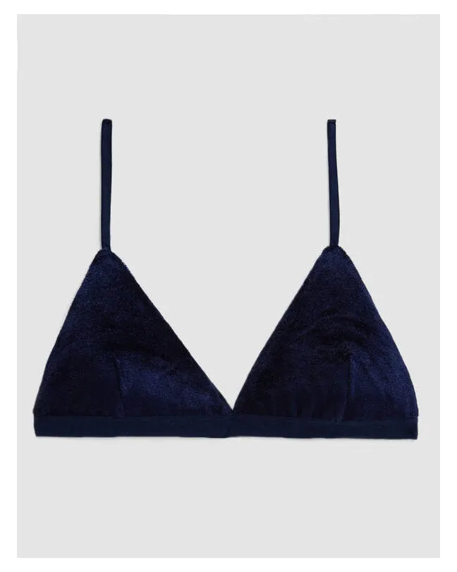 Mississippi Bra in Velours midnight blue