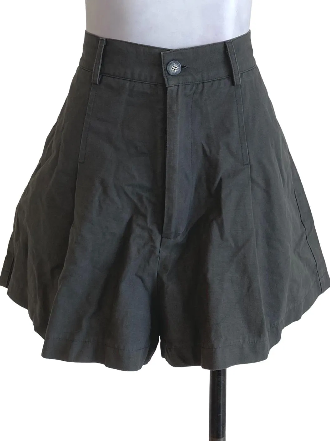 Mud Green Wide Shorts