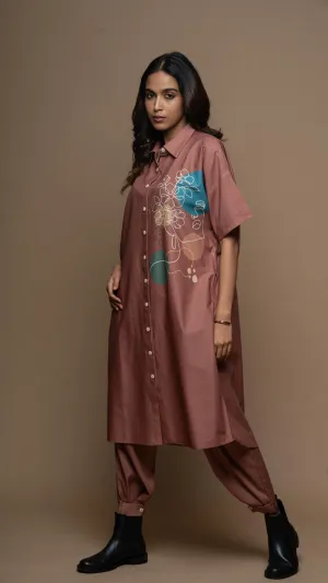 Muted Desert Rose Petal Princess: Co-ord Pants Set