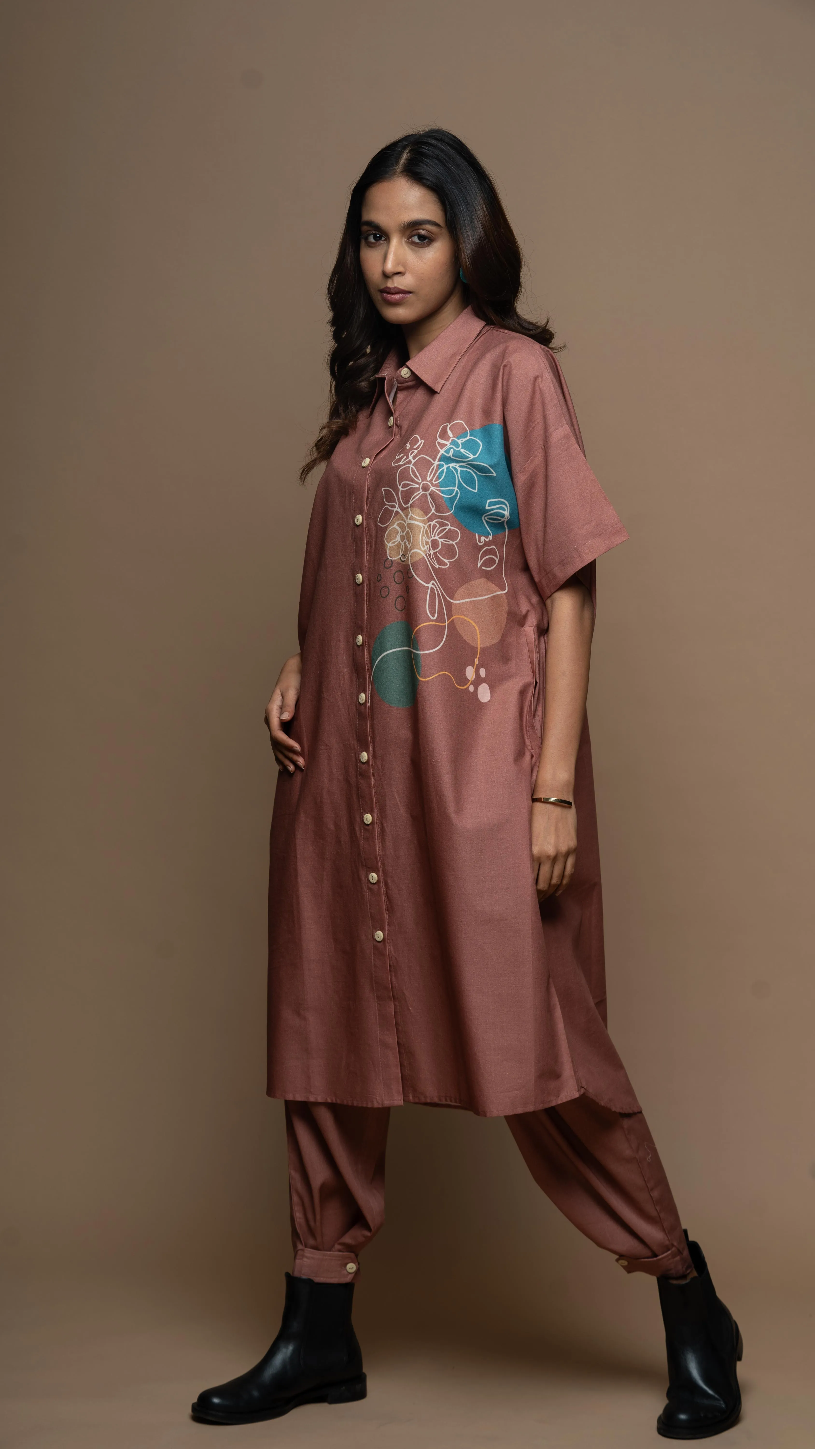 Muted Desert Rose Petal Princess: Co-ord Pants Set