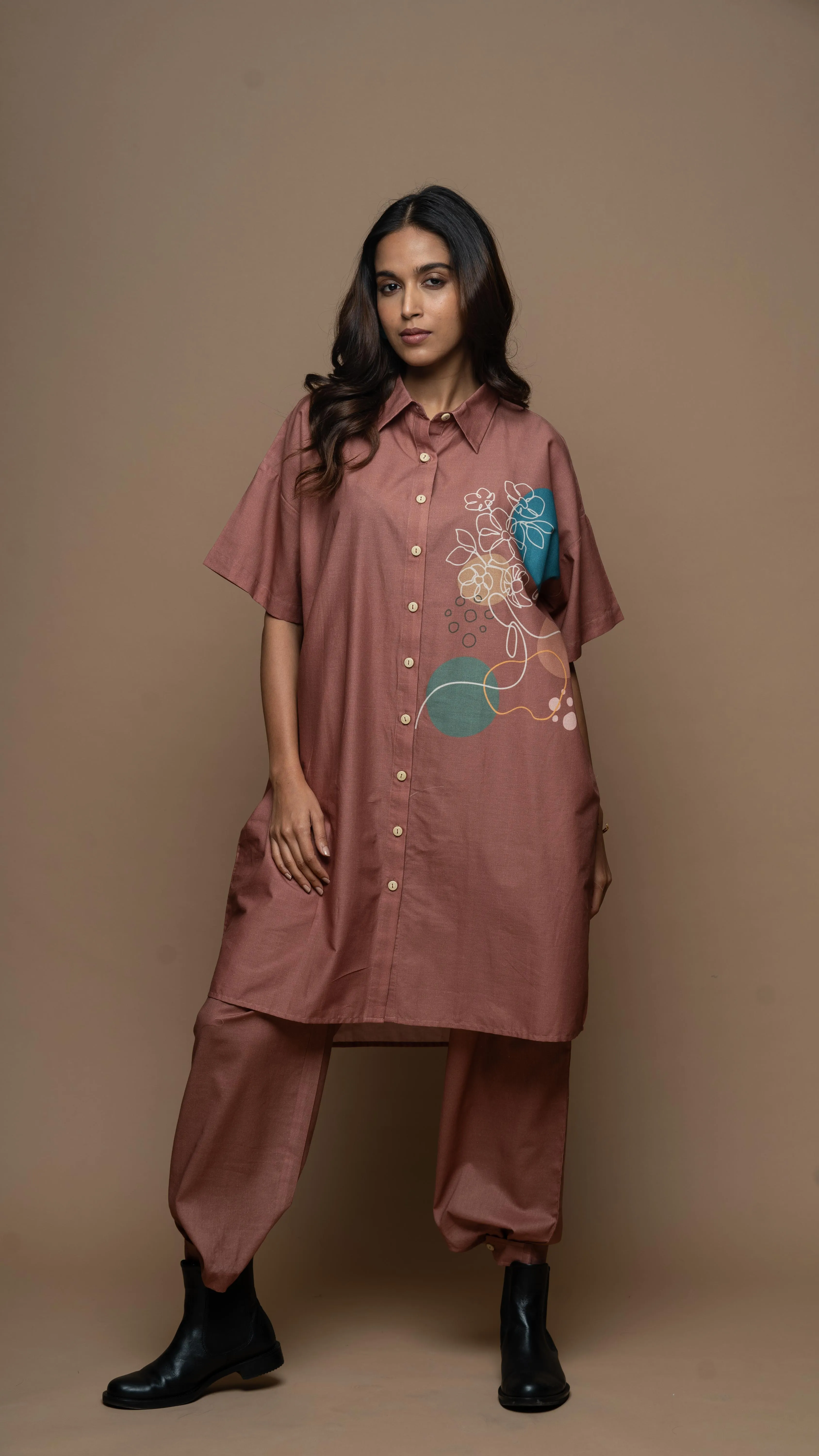 Muted Desert Rose Petal Princess: Co-ord Pants Set