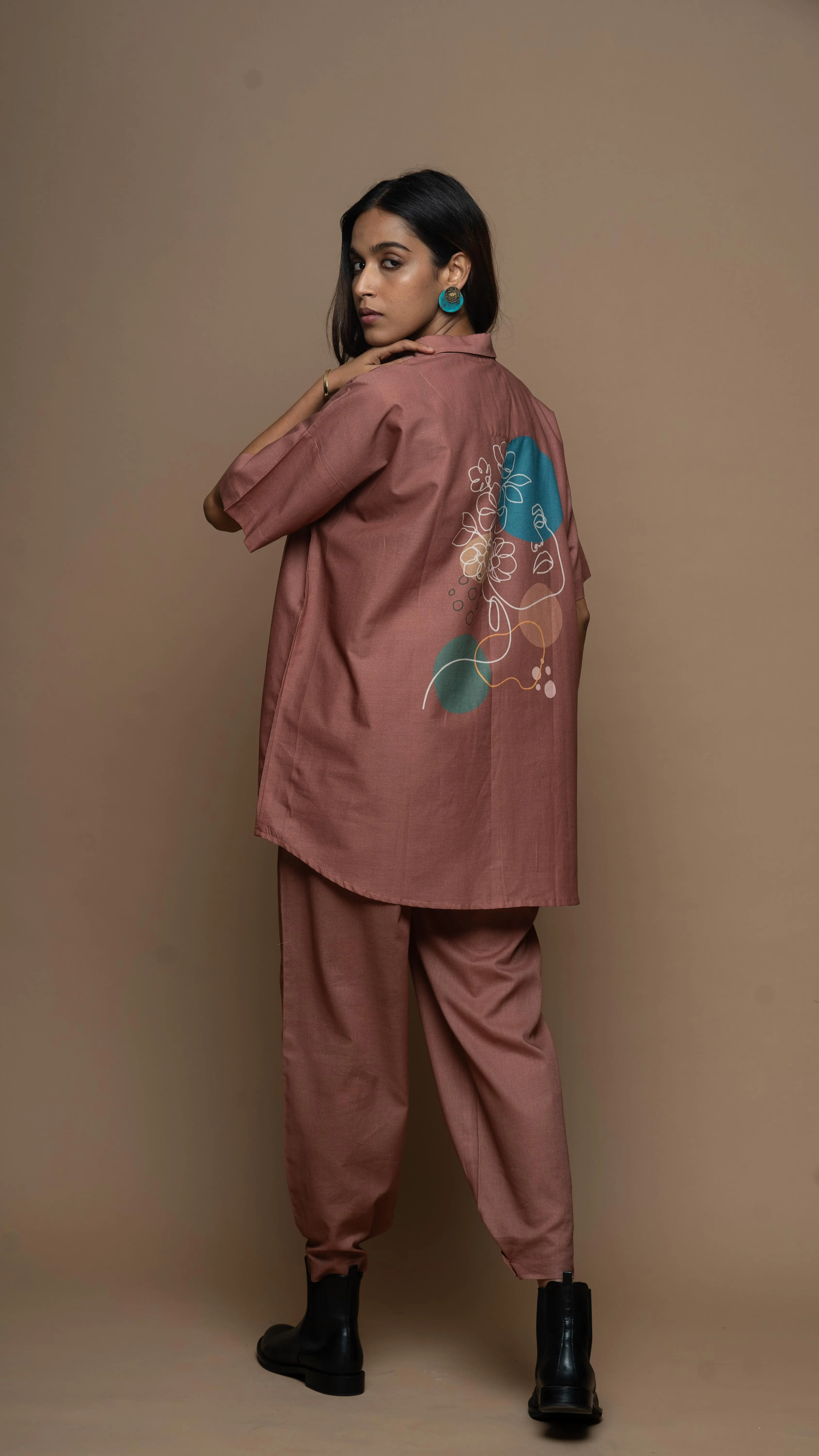 Muted Desert Rose Petal Princess: Co-ord Pants Set
