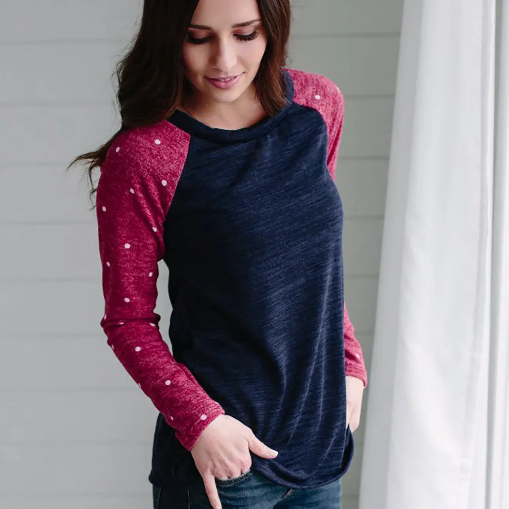 Naomi Polka Dot Patchwork Tee