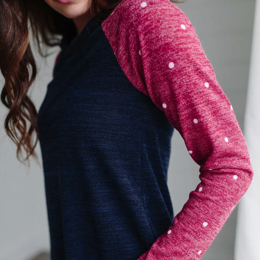 Naomi Polka Dot Patchwork Tee