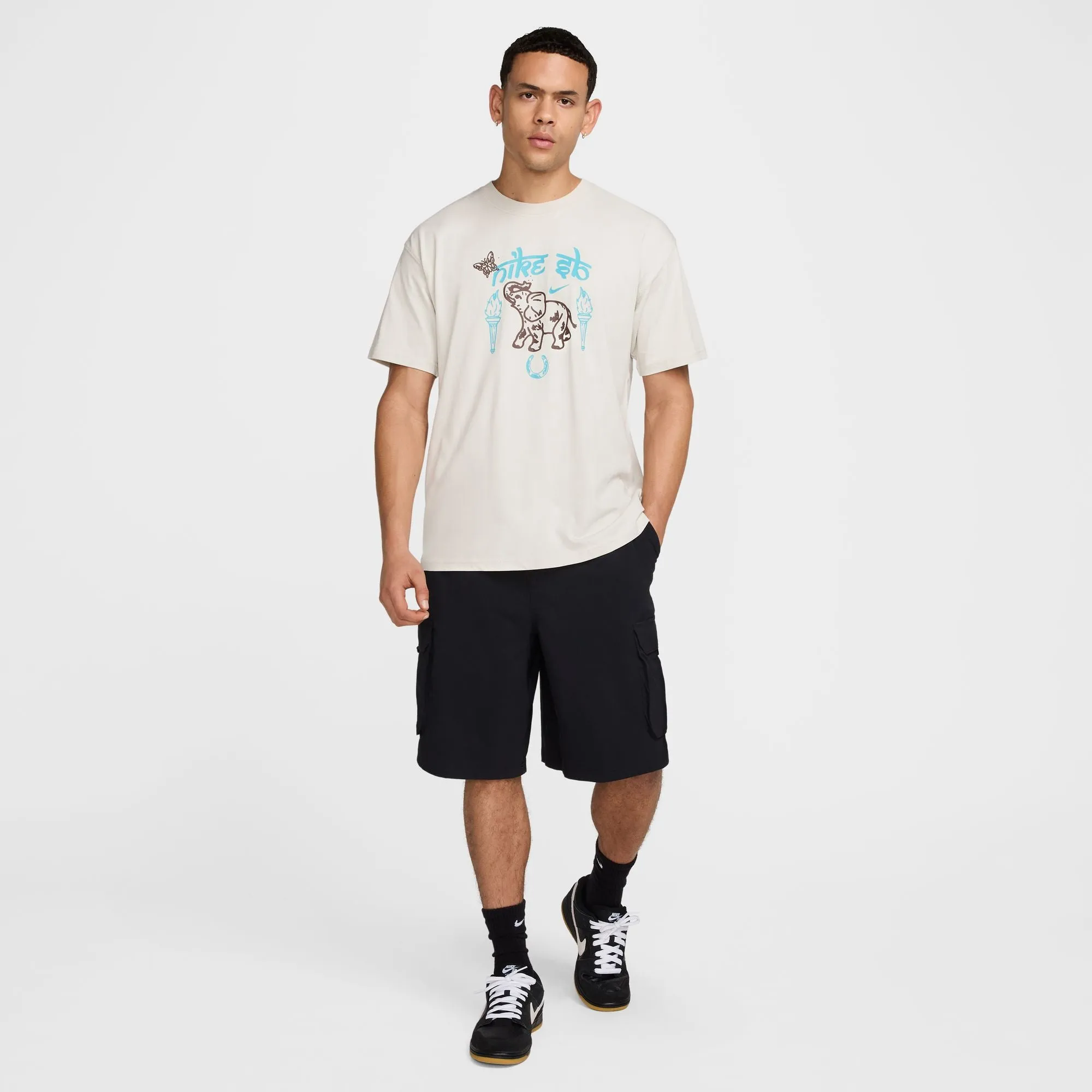 Nike SB M90 Elephant Skate Tee - Light Bone