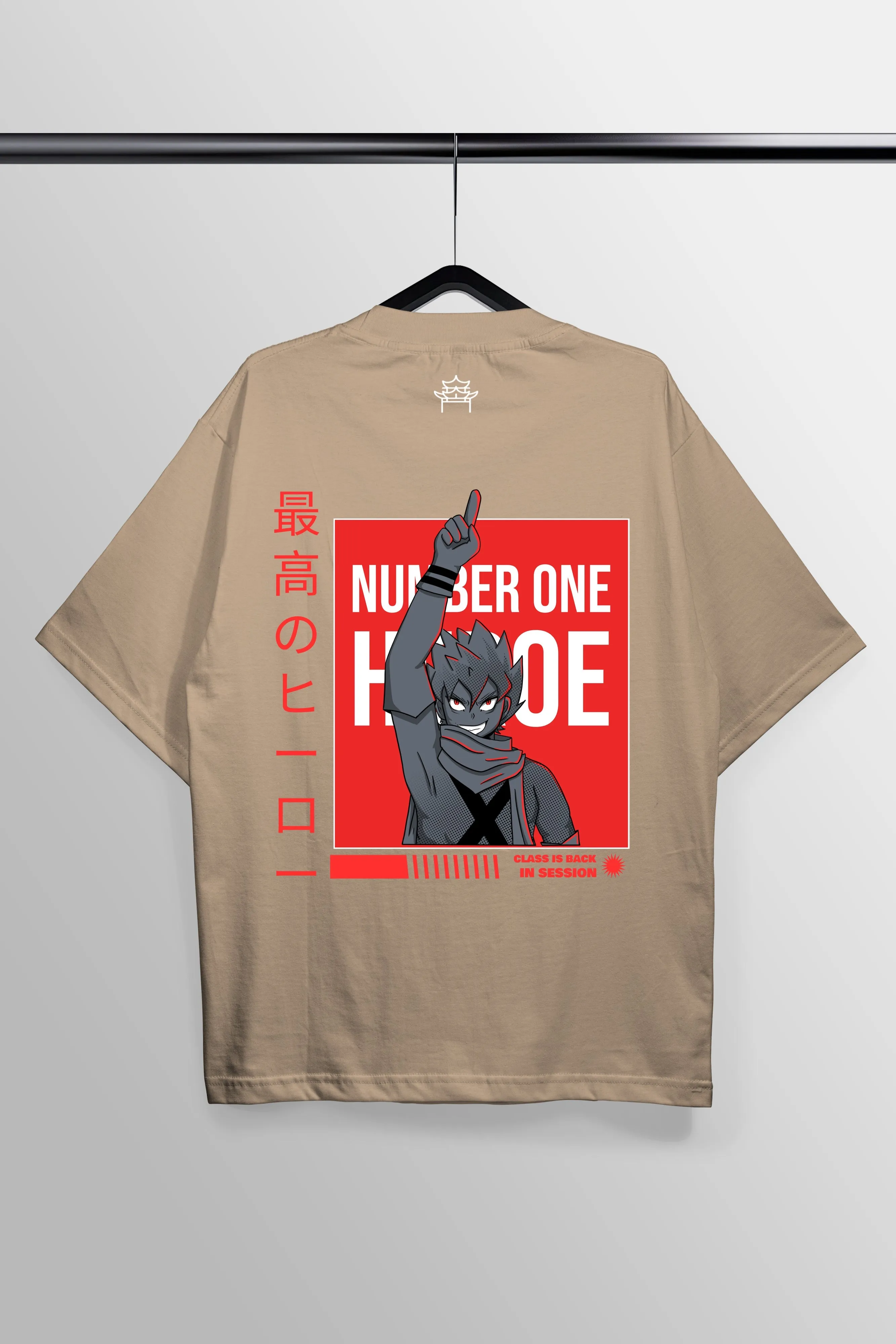 Number One Peach Oversized Tee
