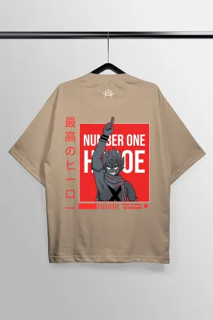Number One Peach Oversized Tee