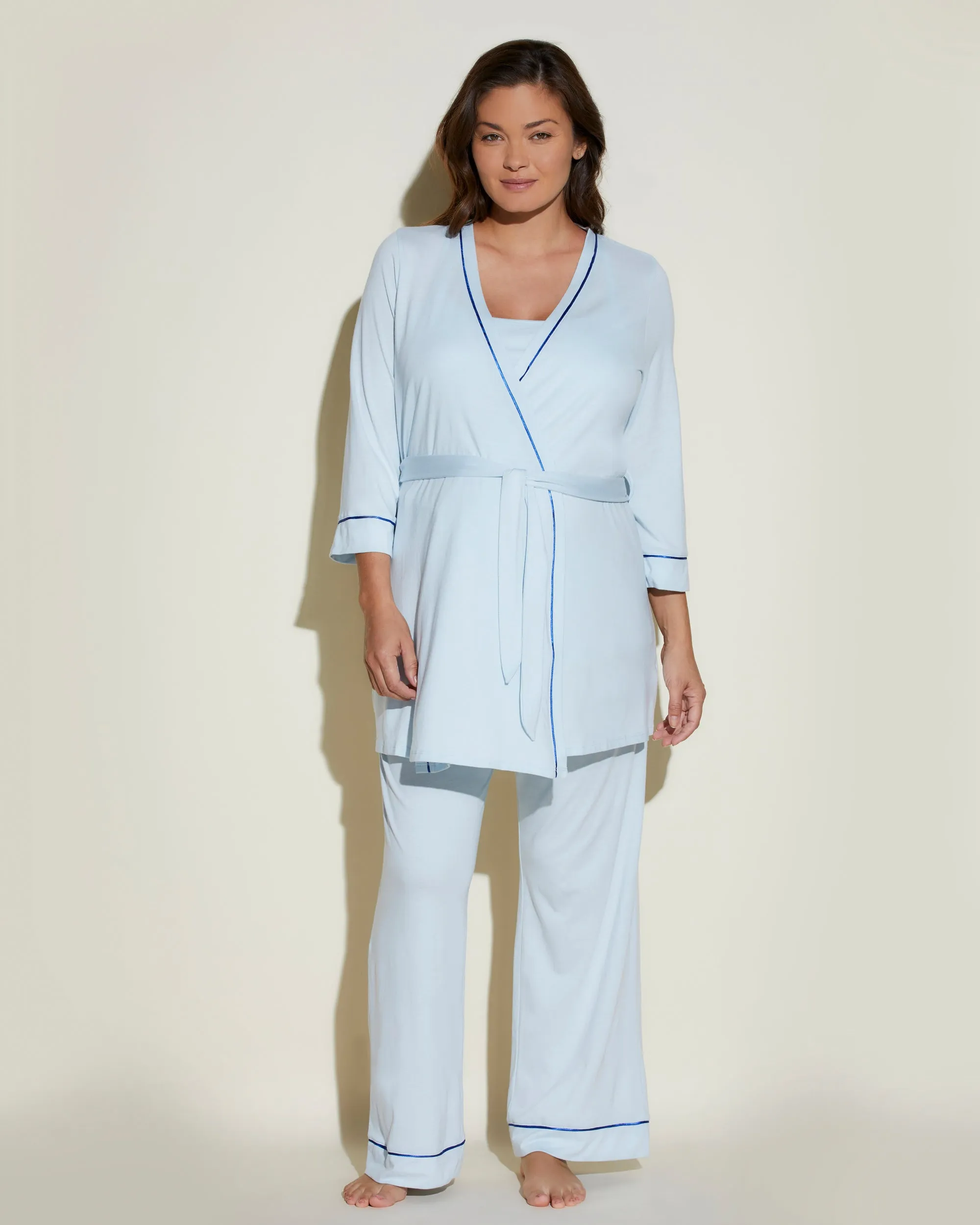 Nursing 3 Piece Pajama Set With Robe
