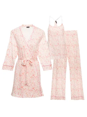 Nursing 3 Piece Set With Print Robe