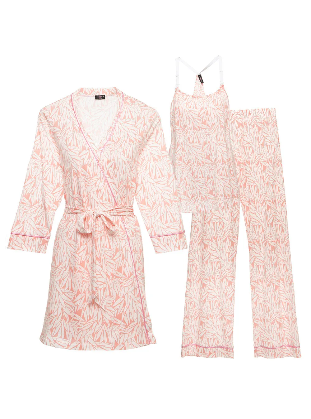 Nursing 3 Piece Set With Print Robe
