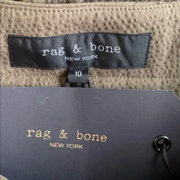 NWT Rag &amp; Bone Relaxed Fit High Rise Seersucker Paper Bag Waist Shorts