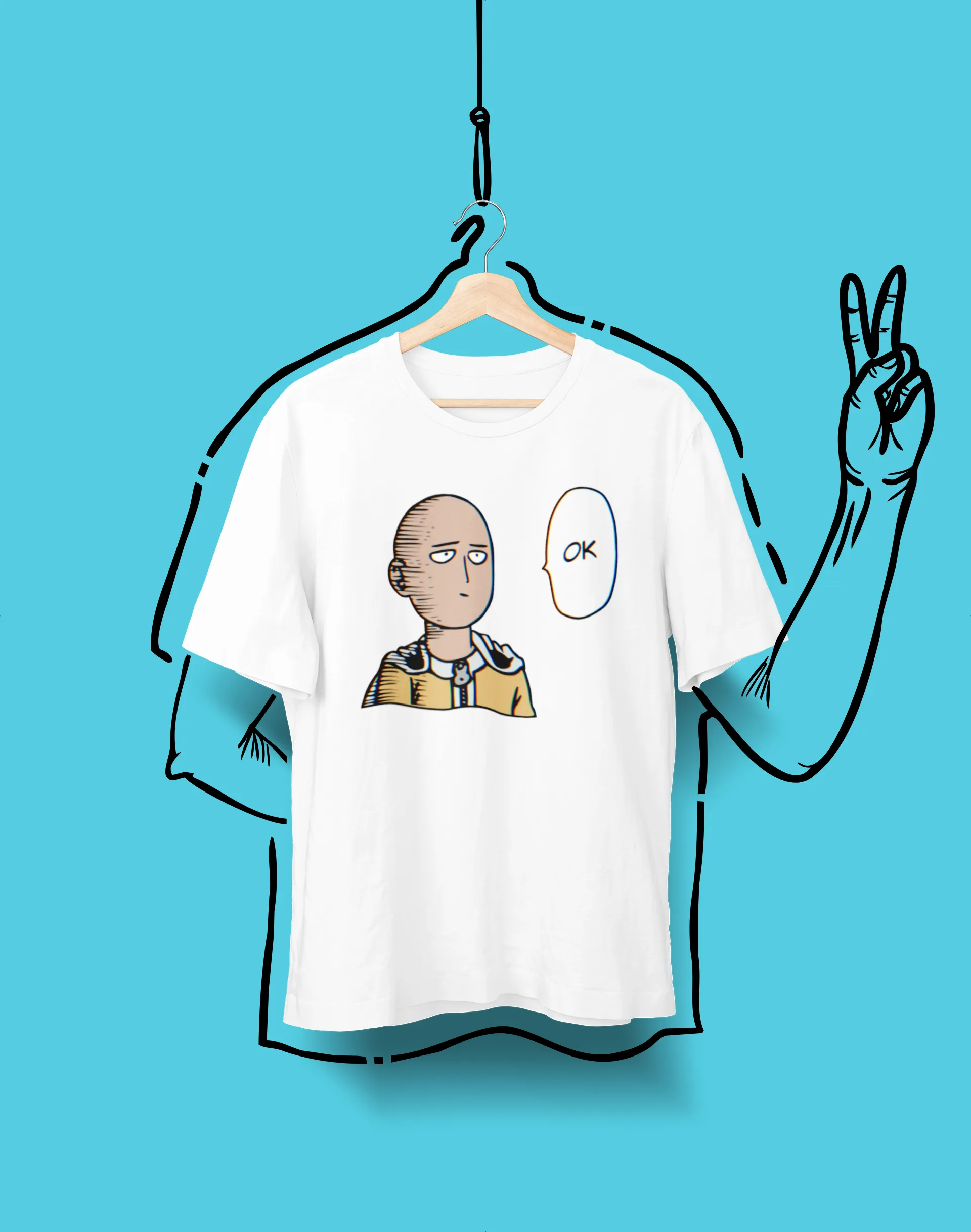 One Punch Man OK. - Heavy Cotton Tee
