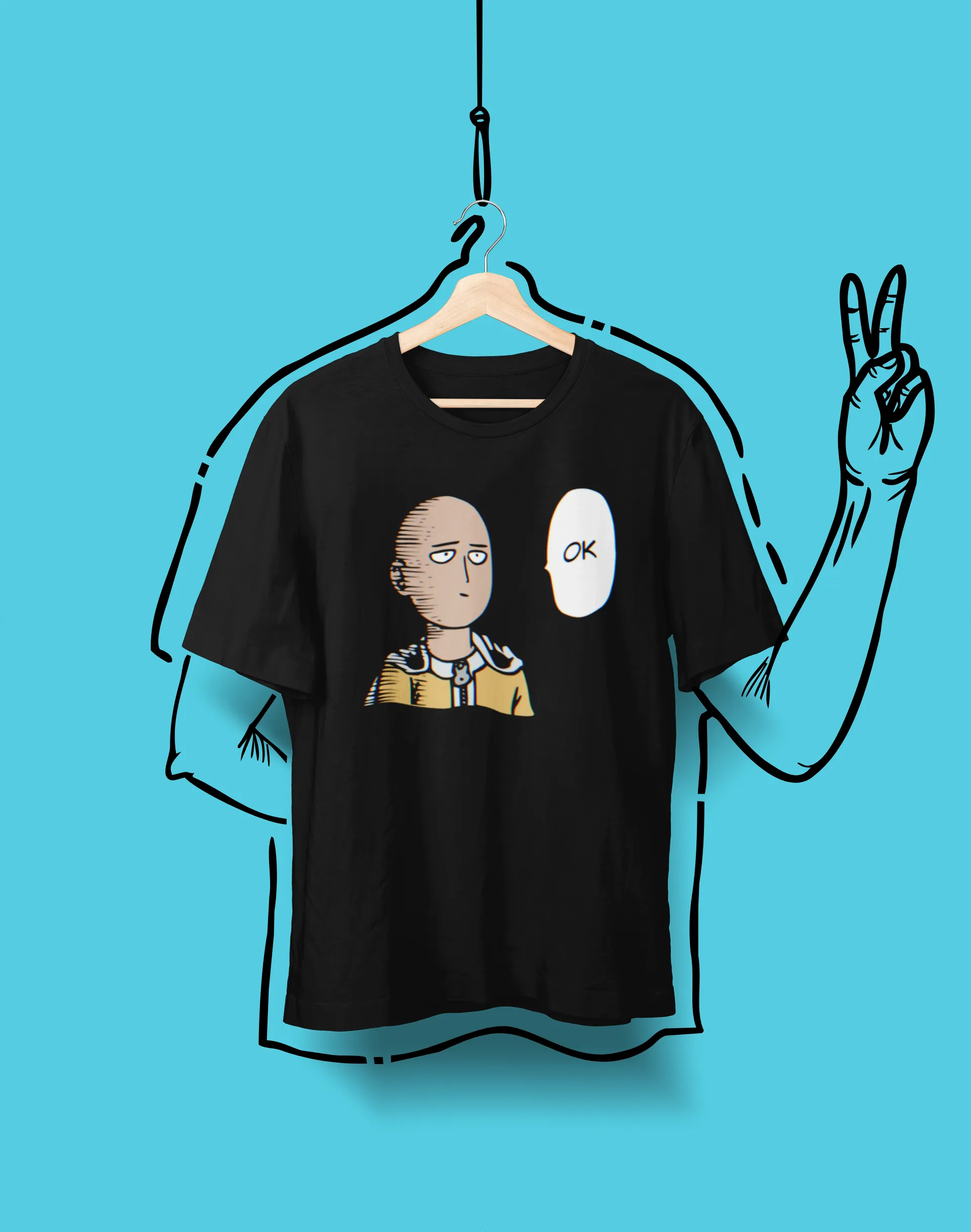 One Punch Man OK. - Heavy Cotton Tee