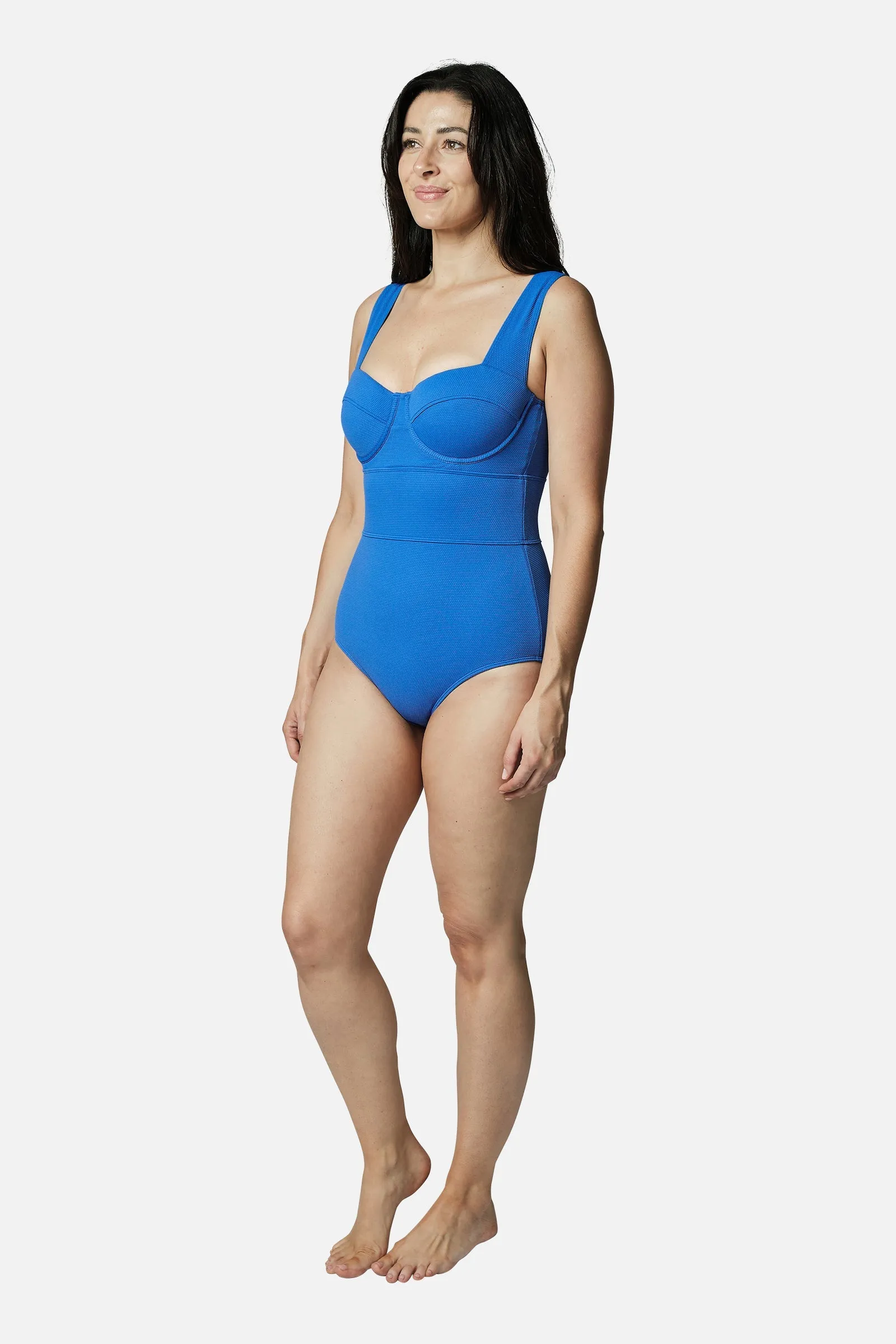 Original Bustier Balconette One Piece SKY BLUE TEXTURE
