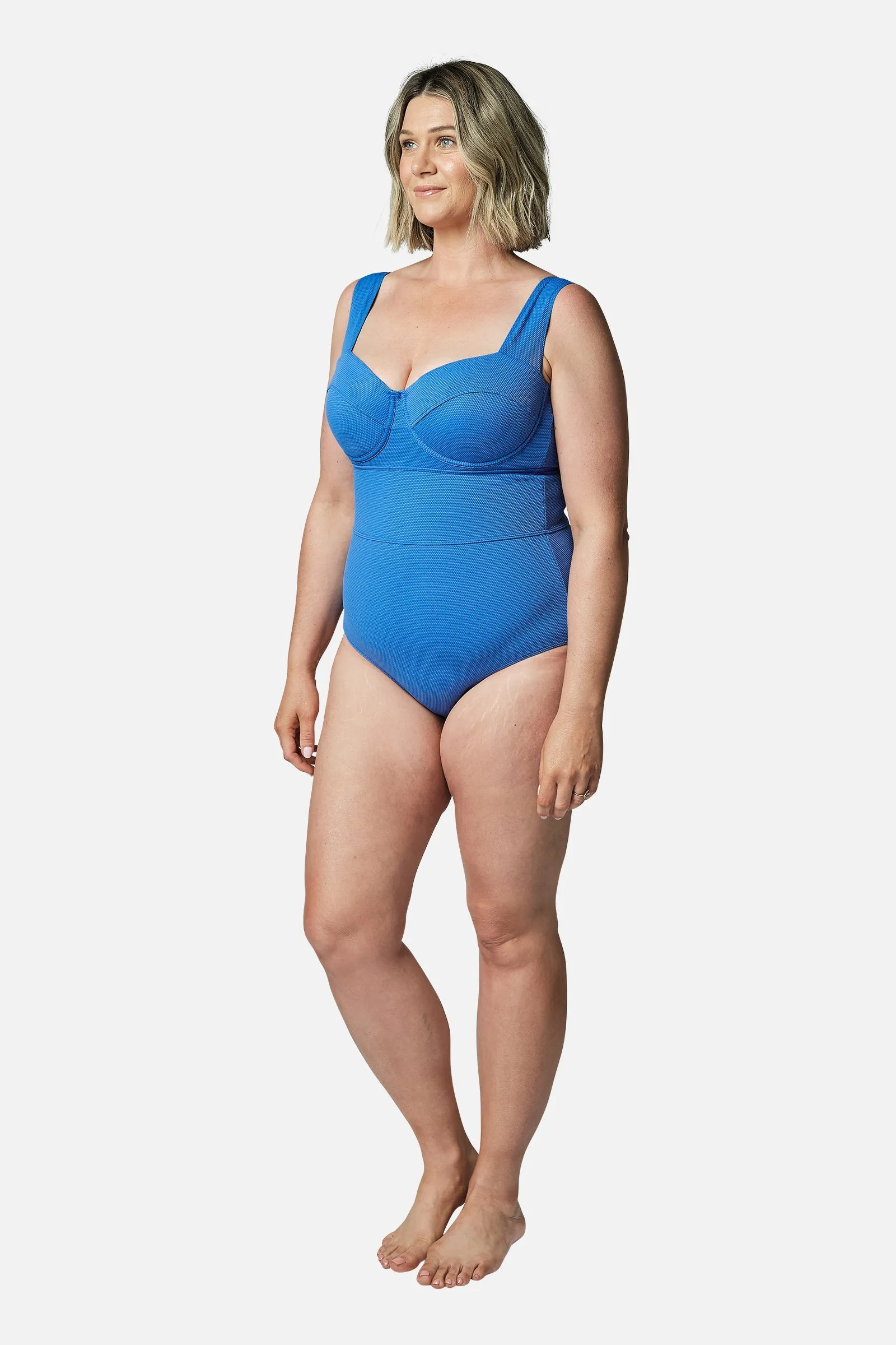 Original Bustier Balconette One Piece SKY BLUE TEXTURE