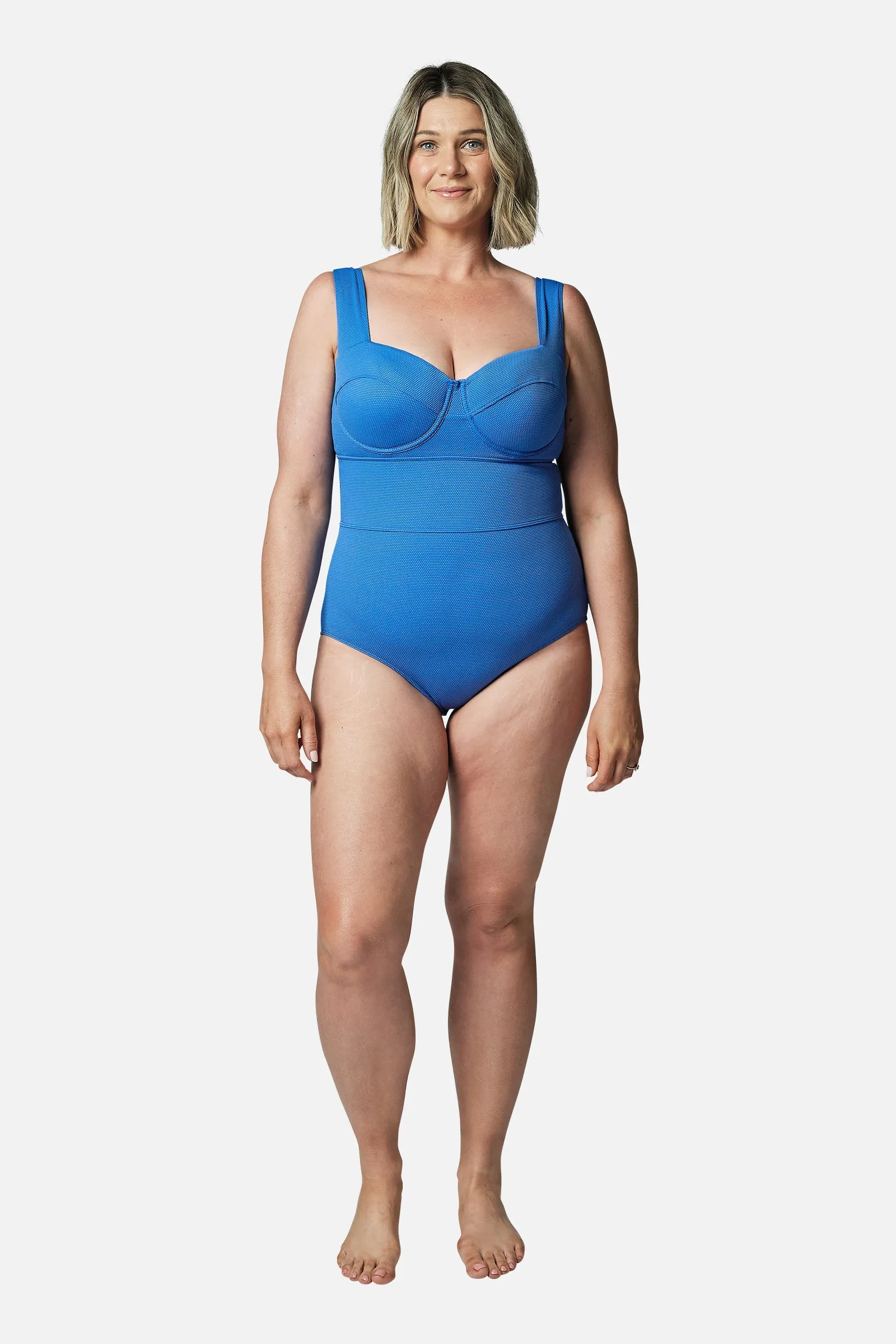 Original Bustier Balconette One Piece SKY BLUE TEXTURE